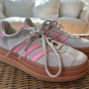 Adidas Girl’s Pink and Beige Sneakers